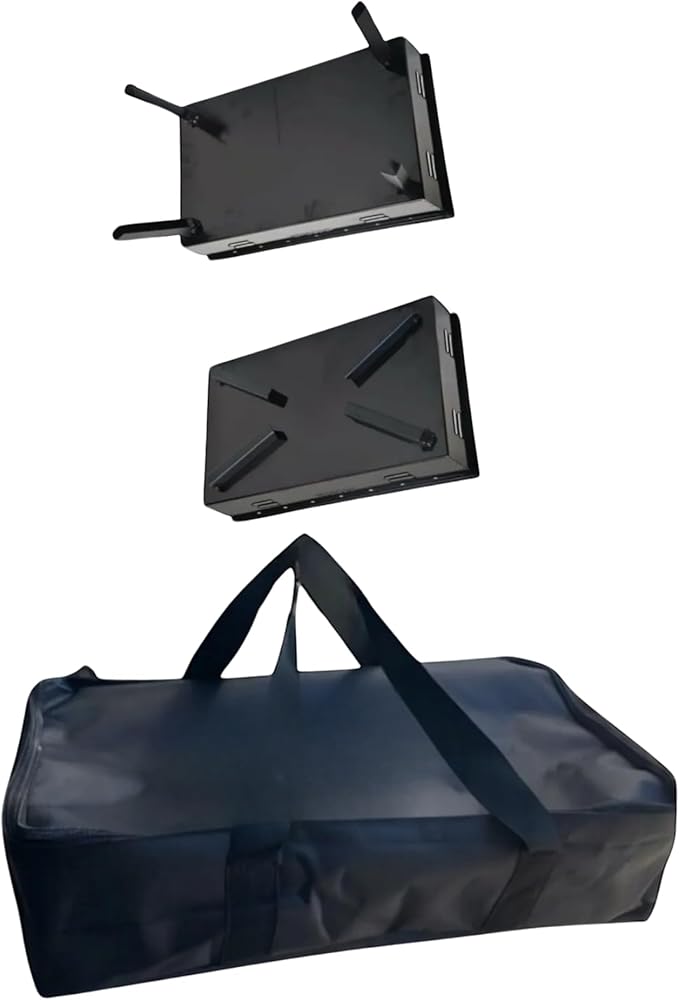 Rotating Camp Grill with Foldable Legs and Carry Bag, Large Skewer Grill