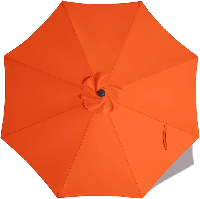 ABCCANOPY 9ft Outdoor Umbrella Replacement Top Suit 8 Ribs (Orange)