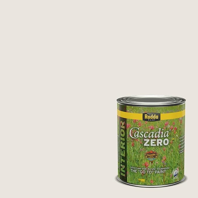 Rodda Paint CASCADIA ZERO Interior Flat Paint & Primer in One, Quart, August Moon