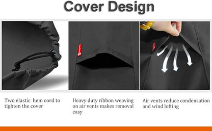 SheeChung Fire Pit Cover Square 38"L x 38"W x 28"H,Heavy Duty 600D Fire Table Cover for Patio Gas Propane Fireplace,Waterproof Outdoor Firepit Table Covers