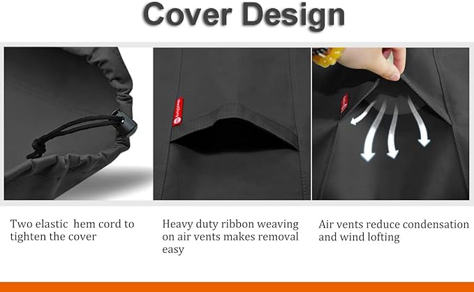 SheeChung Gas Fire Pit Cover Square-Premium Patio Outdoor Cover Heavy Duty Fabric with PVC Coating,100% Waterproof,Anti-Crack,Fits for 29”,30",31",32" Fire Pit/Table Cover (32”L x 32”W x 24”H,Black)