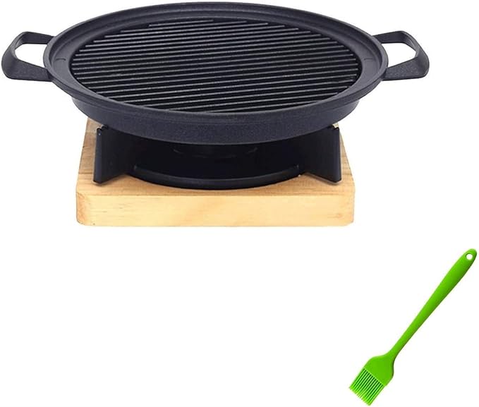 Barbecue Charcoal Grill Mini Grill Round with Desktop Portable Barbecue Outdoor Indoor Barbecue Charcoal Grill Mini 7inch Yakiniku Grill Nonstick Grill