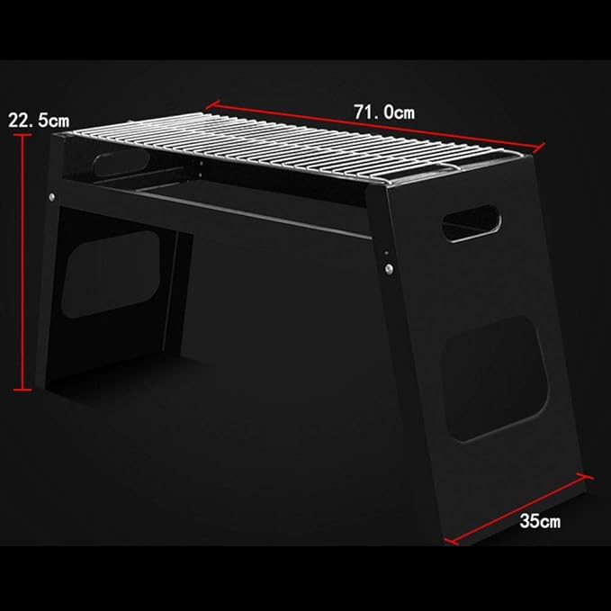 Charcoal Grill Barbecue Portable BBQ Folding Barbecue Grill Large Grilling Surface and Capacity Grill for Outdoor Cooking Camping Hiking Happy Party Family