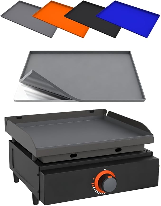 Kitchen perfection 17" Premium Silicone Griddle Cover Mat for Blackstone Griddle 17 Inch - Hermetic Protection from Rust & Debris All Year, Fits All Blackstone 17 Inch Models - Food Grade Silicone