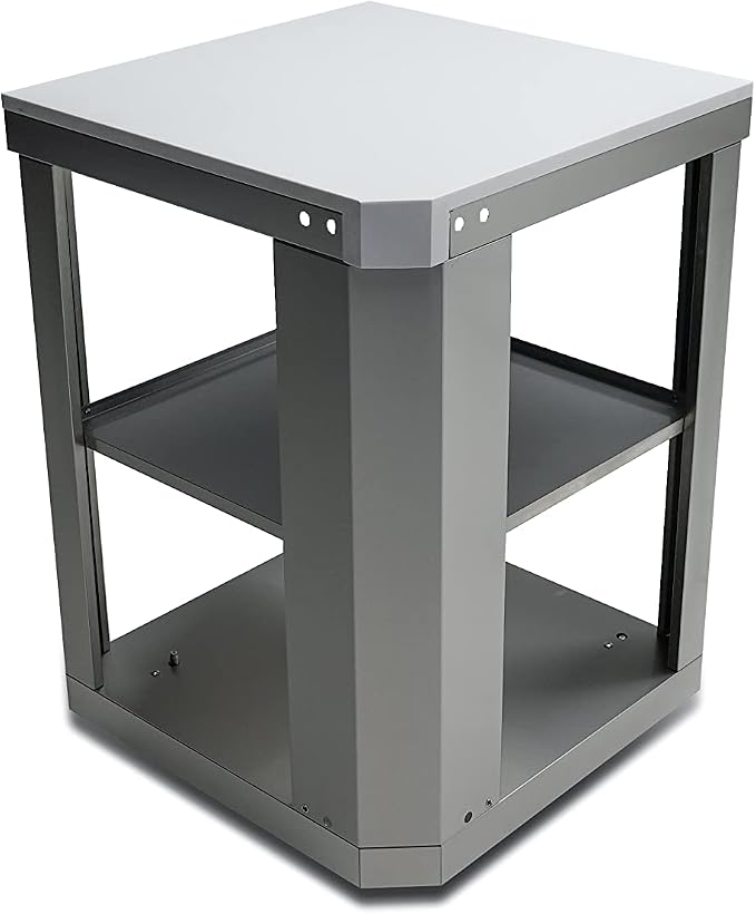 Mont Alpi Premium 25" W x 25" D x 35" H Stainless Steel 90 Degree L-Shaped Corner Outdoor Kitchen Island Grill Module with Granite Countertops for Original/Black/Deluxe Series MAi805 / MAi400 Models