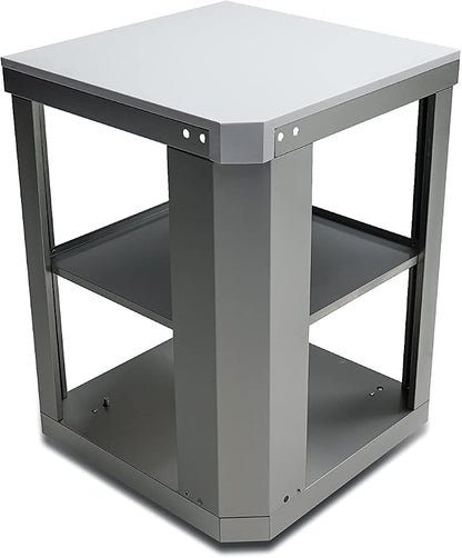 Mont Alpi Premium 25" W x 25" D x 35" H Stainless Steel 90 Degree L-Shaped Corner Outdoor Kitchen Island Grill Module with Granite Countertops for Original/Black/Deluxe Series MAi805 / MAi400 Models
