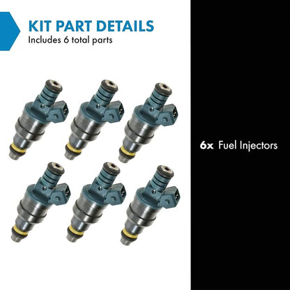 TRQ Fuel Injector Set | For 1995-1996 Dodge B1500 1994 B250 B2500 1994-1996 Dakota Ram 1500
