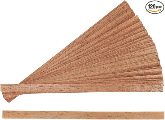 Woho 120 Packs Spanish Cedar Cigar Lighter Cedar Wood Spills Strips Sticks, Cigar Matches for Cigar Lighting, Pipe Smoking Accessories and Humidor for Tupperdor Cigar Box Tray Jar and Case(0.01"Thick)