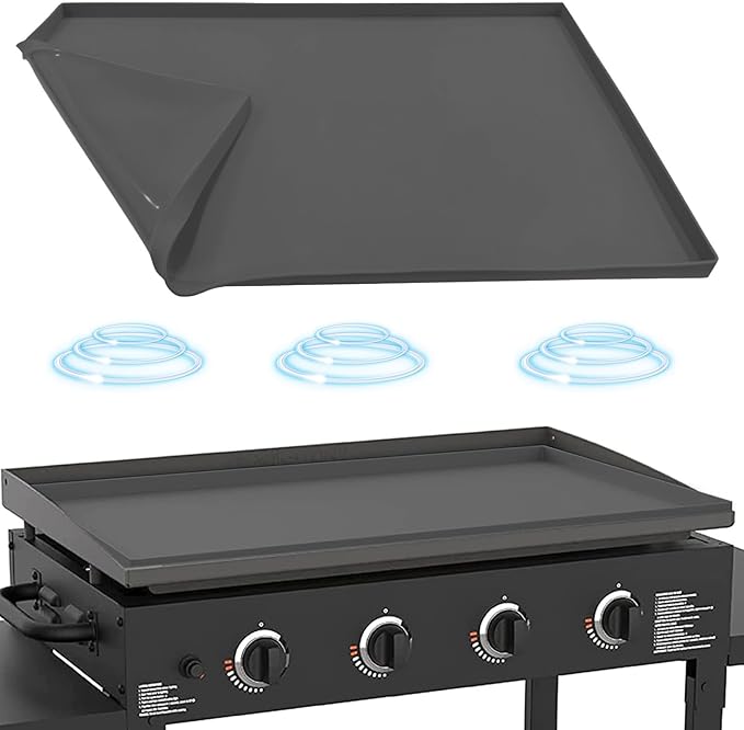 Silicone Griddle Mat for Blackstone 36 Inch Griddle, Heavy Duty Food Grade Silicone Griddle Cover, Griddle Accessories for Blackstone Grill, All Season Protective Cover (Gray, 36 Inch)