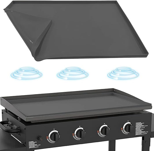 Silicone Griddle Mat for Blackstone 36 Inch Griddle, Heavy Duty Food Grade Silicone Griddle Cover, Griddle Accessories for Blackstone Grill, All Season Protective Cover (Gray, 36 Inch)