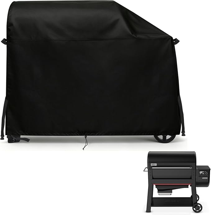 TheElves Outdoor Grill Covers Waterproof Heavy Duty for Weber Smoque XL 34‑Inch Pellet Smoker Grills and Weber Searwood XL 600 Pellet Smoker Grills - 51" W x 23" D x 45" H