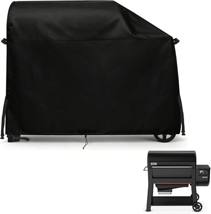 TheElves Outdoor Grill Covers Waterproof Heavy Duty for Weber Smoque XL 34‑Inch Pellet Smoker Grills and Weber Searwood XL 600 Pellet Smoker Grills - 51" W x 23" D x 45" H