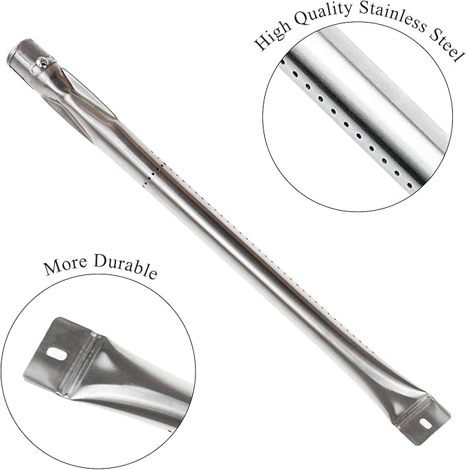 Hisencn Replacement Repair Kit for Master Forge 5 Burner 2518-3, 3218LT, 3218LTM, 3218LTN, L3218 Gas Grill, BBQ Grill Pipe Burners Tube, Heat Shield Tent Plate Parts, Stainless Steel