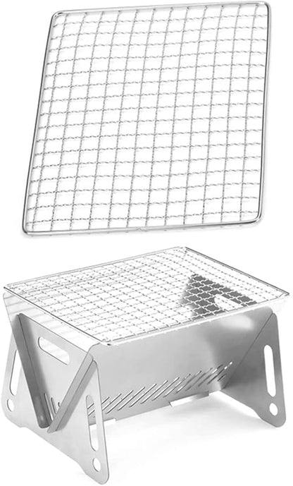 BBQ Grill Outdoor Charcoal grills Outdoor Barbecue Grill Folding Card Stove Stainless Steel Convenient To Use Gift For Home Kitchen Camping Picnic Lover