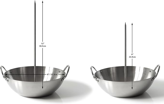 Vertical Skewer for Tacos Al Pastor, BBQ Hack Vertical Skewer Stand for Oven Shawarma Kebabs, Grill or Smoker; 2 Sizes of Stainless Steel Skewers, Basting Brush and Pair of Silicone Oven Mitts