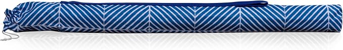 PICNIC TIME 5.5 Ft Portable Beach Umbrella, Lightweight UV Protection Sunshade with Tilt Pole & Carry Bag, Outdoor Canopy Umbrella for Beach, Sand, Pool, Patio, Camping, Travel, or Backyard Shade, (Blue Athens Pattern)