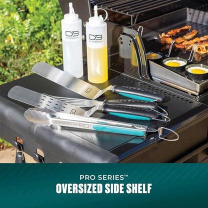 Charbroil Pro Series with Amplifire Infrared Technology 4-Burner Propane Gas Grill and Griddle Cabinet, Black - 463279224