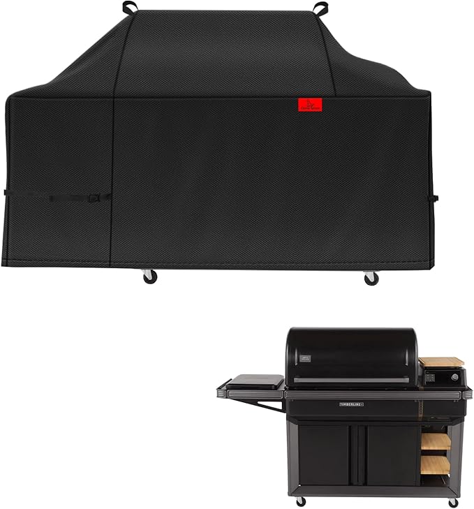 Grill Cover Fits Traeger Timberline XL Wood Pellet Grill (TBB01RLG),Outdoor Full-Length Heavy Duty Waterproof 600D BBQ Cover, Compared to Traeger BAC639 & BAC603 77" D x 29" W x 47" H