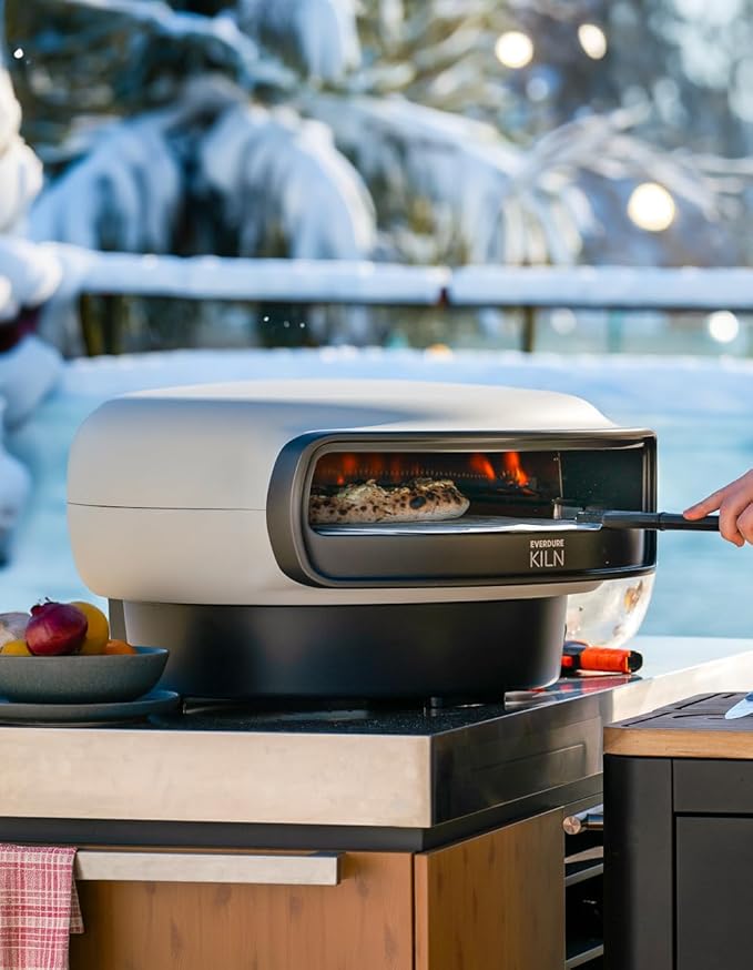 Everdure KILN R Series 2-Burner Gas Pizza Oven - 16” Restaurant Quality Pizza in Under 2 Minutes - Backyard, Portable Pizza Oven for Families & Pizza Enthusiasts, Cooks More Than Pizza, Stone