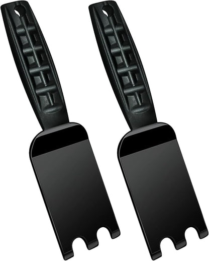 XYK 2 Pack Grill Spatula Scraper for George Foreman Indoor Grills and Other Indoor Grills with Grooves, Heat Resistant Cleaner Tool, Comfortable Grip