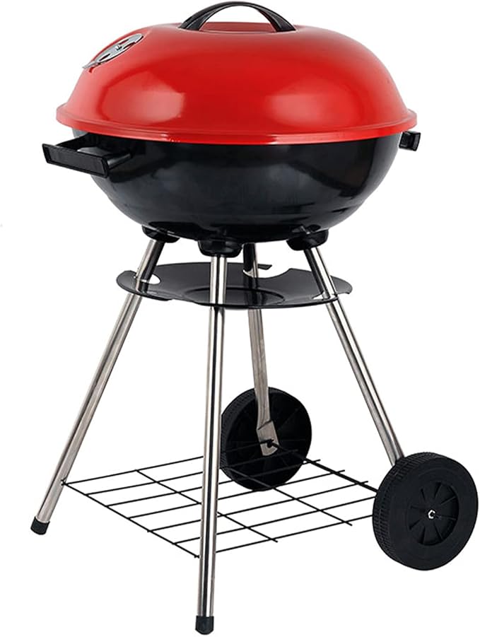 Brentwood BB-1701 BBQ Grill Portable Charcoal,17-inch,Red