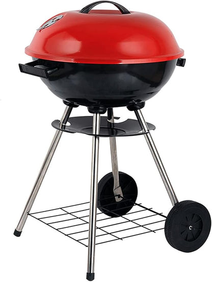 Brentwood BB-1701 BBQ Grill Portable Charcoal,17-inch,Red