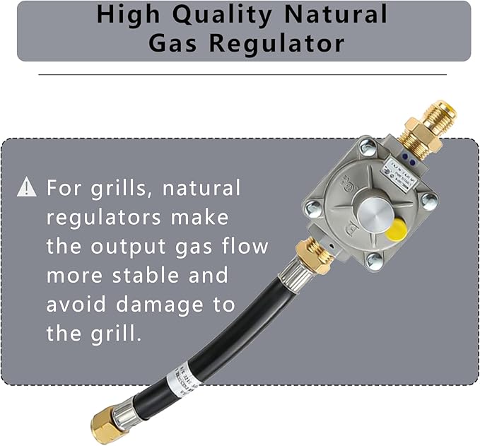 MIV Upgraded 10ft Upgraded Propane to Natural Gas Conversion Kit for Weber Genesis, Genesis II, Spirit, Spirit II Grills, Natural Gas Hose with Regulator for Genesis, Genesis II, Spirit