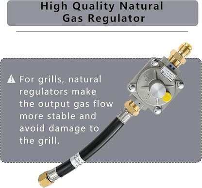 MIV Upgraded 10ft Upgraded Propane to Natural Gas Conversion Kit for Weber Genesis, Genesis II, Spirit, Spirit II Grills, Natural Gas Hose with Regulator for Genesis, Genesis II, Spirit