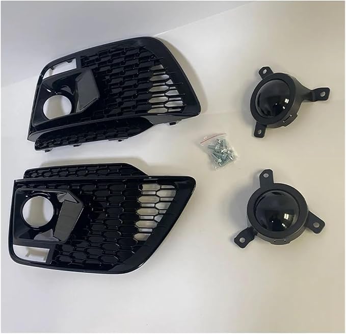 RSQ5 Grill Fog Lamp Cover Grille Compatible For Q5L Q5 SSline 2018 2019 2020 RSQ5 Honeycomb Grill Turning Auto Parts Body Kits