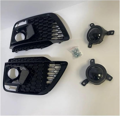 RSQ5 Grill Fog Lamp Cover Grille Compatible For Q5L Q5 SSline 2018 2019 2020 RSQ5 Honeycomb Grill Turning Auto Parts Body Kits