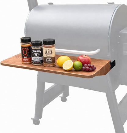 QuliMetal Foldable Front Shelf for Traeger Pro 780 and Ironwood 885, 32.48" Grill Front Table, BBQ Prep Shelf Accessory, Quality Steel Front Shelf