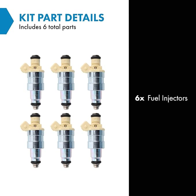 TRQ Fuel Injector Set | For 1994-1995 Jeep Cherokee 1993-1995 Grand Cherokee Wrangler