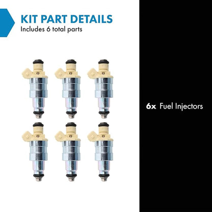 TRQ Fuel Injector Set | For 1994-1995 Jeep Cherokee 1993-1995 Grand Cherokee Wrangler