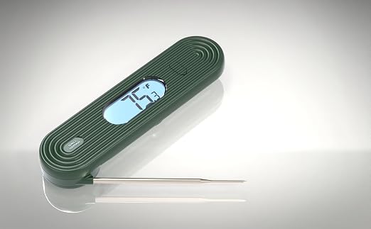 ONLY HUMAN HDP-01 Digital Instant Read Meat Thermometer, High Accuracy Food Cooking Thermometer with Ultra Bright Backlight Display (Forest Green)