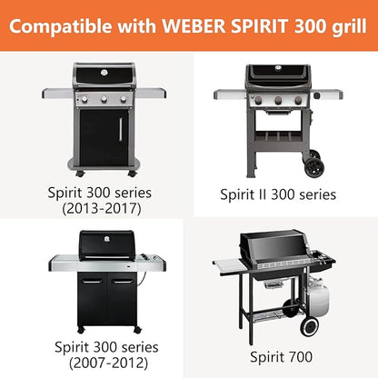 Hongso 17.5" Crill Grates for Weber Spirit e310, Weber Spirit 300 and Spirit II 300, Spirit E & S 310 315 320 330, Spirit 700, Genesis Gold & Silver B/C 1000-5000 Gas Grill, Cast Iron, Parts 7638 7639