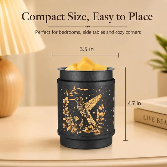 kobodon Wax Melt Warmer Hummingbird Metal Wax Warmer for Scented Wax | Electric Fragrance Candle Oil Burner 2 in 1 Wax Melts as Gifts for Moms Grandma Women Girls