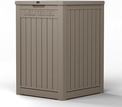 55 Gallon Package Delivery Box for Outside,Weather Resistant UV Protection Resin Outdoor Storage Parcel Box for Porches, Front Door,Balconies,Garages