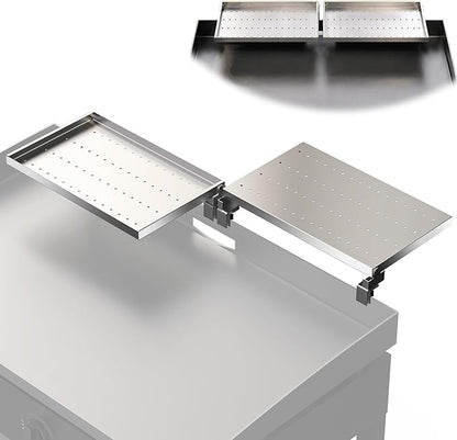 SafBbcue Griddle Warming Rack for Blackstone 36" Griddles, Reversible Warming Rack for Blackstone Flat Top Griddle Accessories to Expand Cooking Space, Universal Stainless Steel Side Shelf, 2 Pack