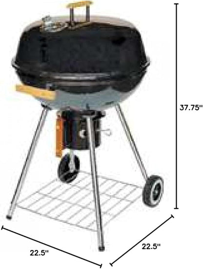 Omaha Dfkp22443lkettle Charcoal Grill with Handle, 22-1/2"