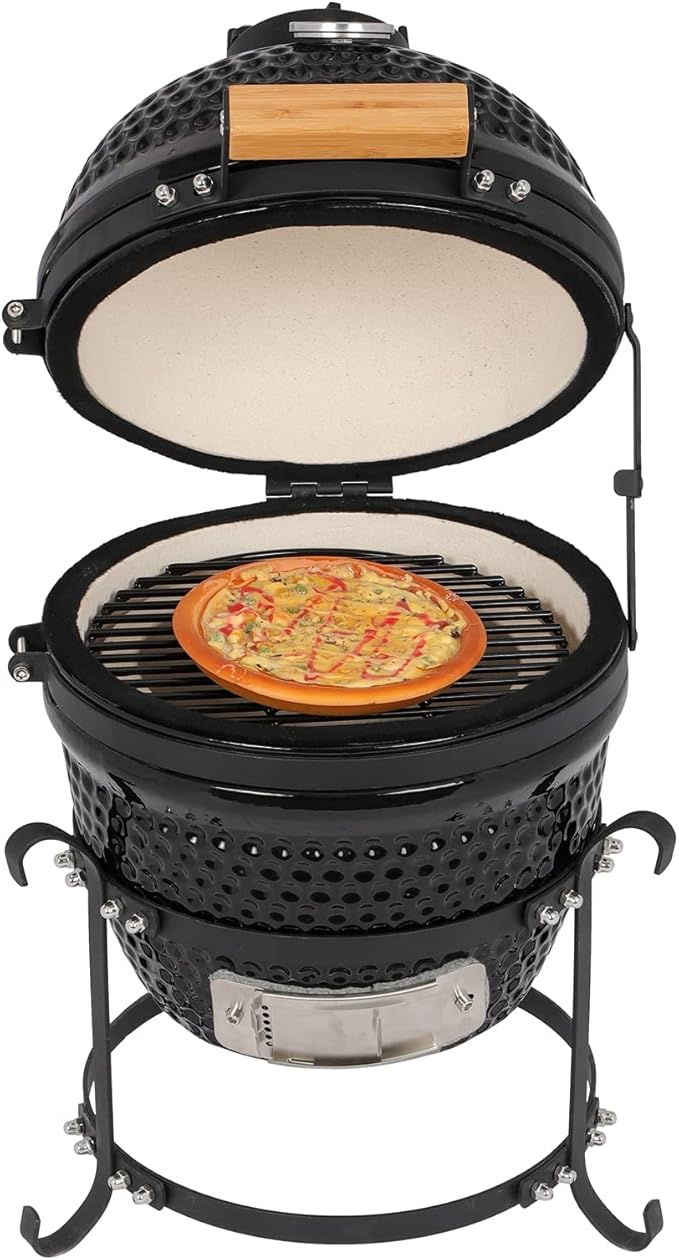 13inch Portable Charcoal Grill, Lightweight Grill for Barbecue Party,Ideal Size for Travel,Camping Barbecue Grill for Garden Backyard Party Picnic Black