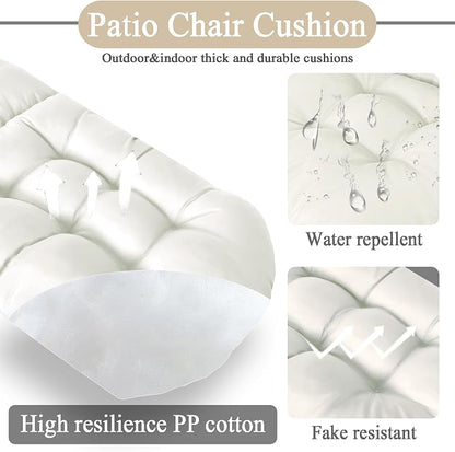 Adirondack Chair Cushion, Outdoor Patio Furniture Seat Pad, Waterproof | Waterproof cover with straps, PP cotton, high back thick seat pad for adirondack rocking chair indoor outdoor porch 44x19x4