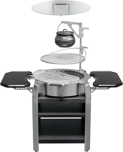 Breeo Live-Fire Grill - Outdoor Fire Pit, Portable Wood Stove, Firepit Grills - For BBQ, Pizza, Burger, From Grilling to Searing - Campfire Cooking Equipment - Compatible with All X24 Accessories