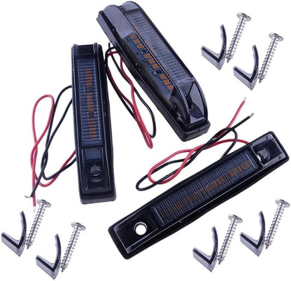 12V IP67 3Pcs Smoked Lens Amber Front Grille Marker Light Lamp for Toyota for Tundra 2014 2015-2021
