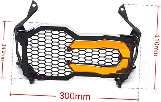 Headlight Protector Grille for R1200 R1250 GS for ADV Motorcycle Headlight Headlamp Guard Protective Grill Cover with 1 Lamp Slice Replacement Headlamp Grill Guard