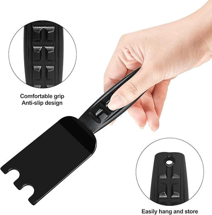 XYK Grill Spatula Scraper for George Foreman Indoor Grills and Other Indoor Grills with Grooves, Heat Resistant Cleaner Tool, Comfortable Grip