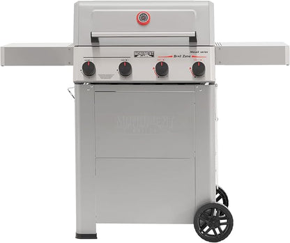 Monument Grills 4 Burner Propane Gas Grill with Advanced Broil Zone, Stainless Steel Outdoor Mesa 2 Barbecue Grill, Foldable Side Shelves, 500°F in 5 Mins, Assembles in 30 Minutes, Mesa II 410FBZ