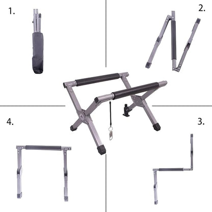 Ablazer Folding Cooler Stand with Carry Bag, Anti-Slip for Camping Hiking BBQ Cooking Picnic Outdoor, Light Weight Foldable Fridge Ice Box Holder