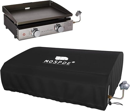 22 Inch Griddle Cover for Blackstone 1666 22 inch Grill Tabletop Griddle Without Hood Lid, Fits Blackstone 22" Grill Griddle with Grill Cover 600D Heavy Duty Water-Resistant