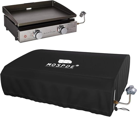 22 Inch Griddle Cover for Blackstone 1666 22 inch Grill Tabletop Griddle Without Hood Lid, Fits Blackstone 22" Grill Griddle with Grill Cover 600D Heavy Duty Water-Resistant