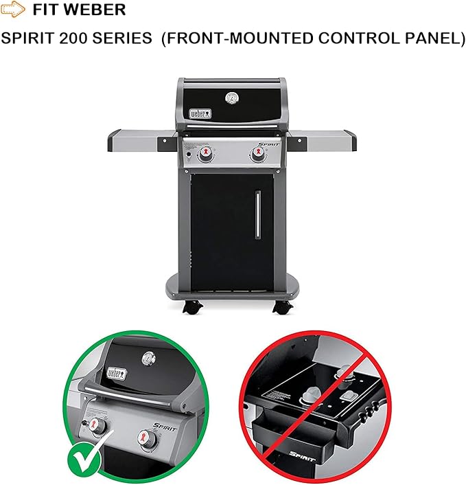 Spirit E210 7635 Flavorizer Bars for Weber Spirit I II 200 Series E210 E220 S210 S215 S220 with Front Control, 15.3 Inch Porcelain Enameled Heat Plates Tent for GS4 Spirit 210 Replacement Parts